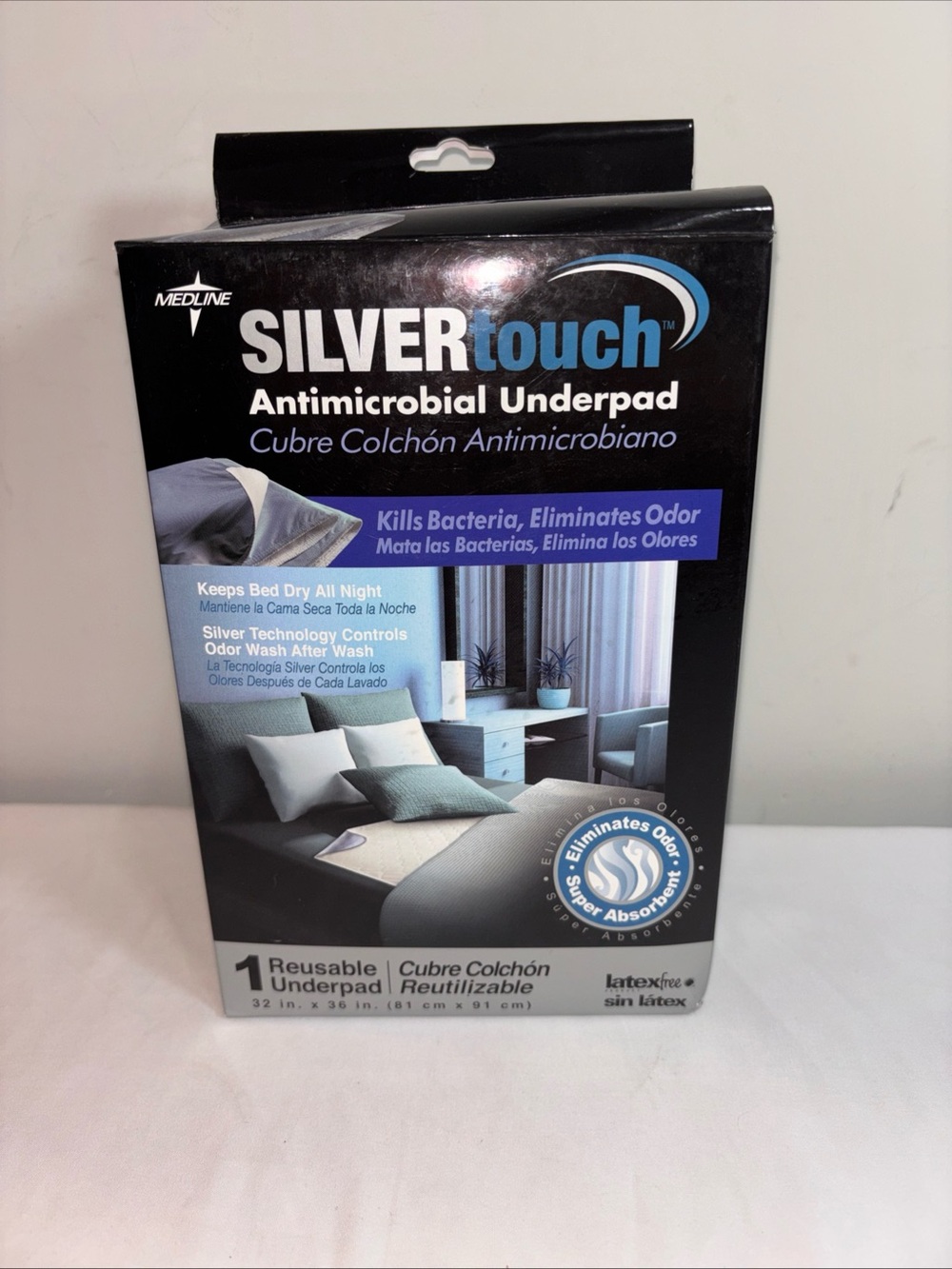 Silver Jeans Silvertouch Antimicrobial Underpad - Black Box with Blue Accents